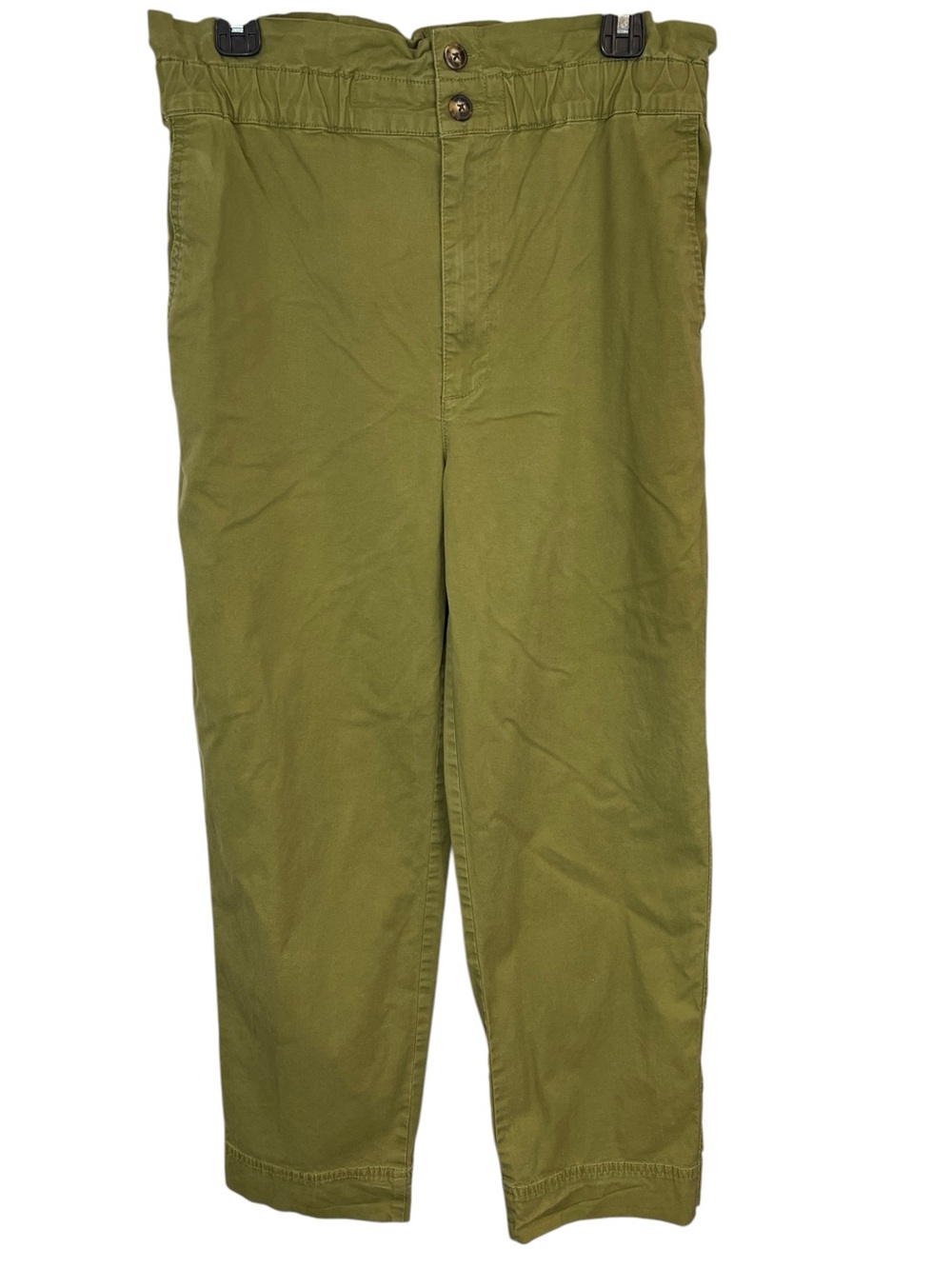 Madewell Paper Bag Tapered Pants Green 6 - Picture 4 of 12